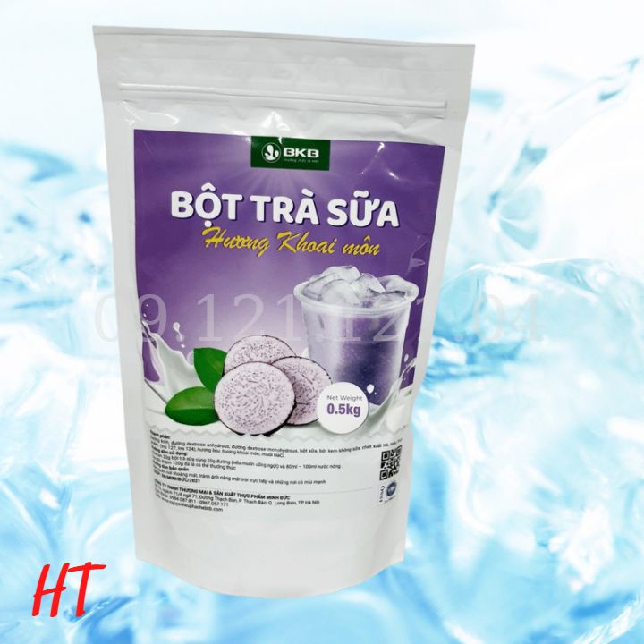 Bột trà sữa pha sẵn BKB các vị  matcha,bạc hà,dâu,khoai môn,socola,hồng trà sữa, việt quât  500g