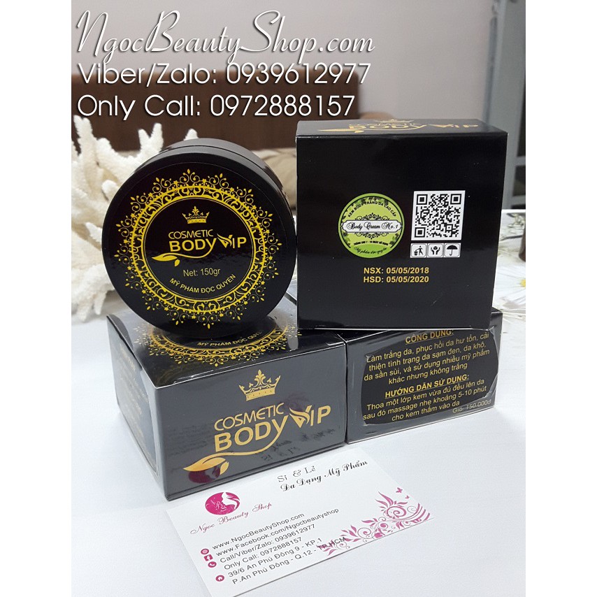 Combo 10 hũ kem Cosmetic Body Vip No1 - Kem Body Vip dưỡng trắng da toàn thân