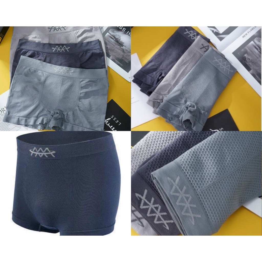 Set 3 Quần Sịp Đùi Nam 3A Sợi Nano Kháng Khuẩn Thoáng Mát Thấm Hút Mồ Hôi