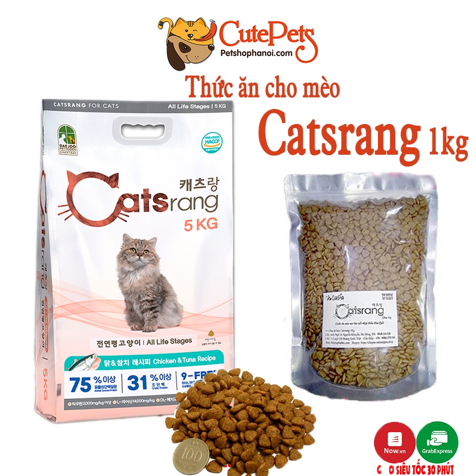 Thức ăn cho mèo, Hạt mèo Catsrang túi 5kg Nhập khẩu Hàn Quốc - Phụ kiện thú cưng Hà Nội