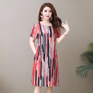 Váy đầm trung niên cotton lụa- hàng quảng châu ỏder