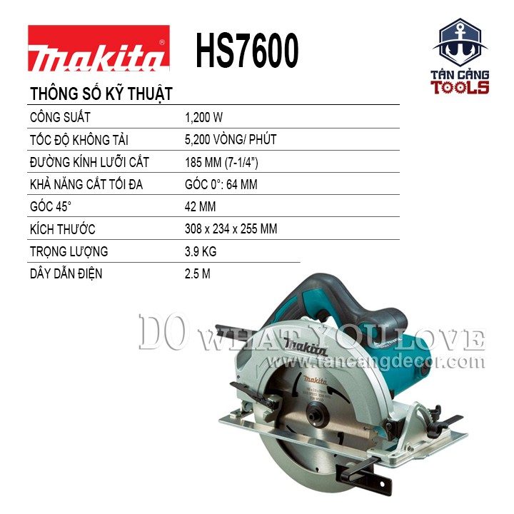 Máy Cưa Đĩa 185mm Makita HS7600 1200W