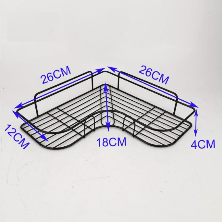 Kệ Góc Sắt Sơn Tĩnh Điện Nhà Tắm Kệ Đa Năng Đựng Đồ Trong Nhà Tắm Kích Thước 26x26x4 cm