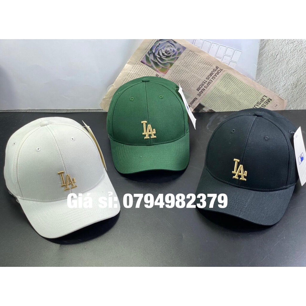Mũ kaki hàn quốc thêu L:A màu đồng full tem trend thời trang hàn quốc (Cap-Nón(Most))