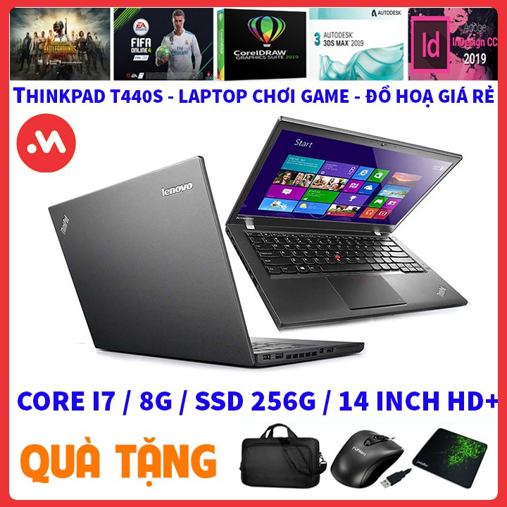 Laptop Thinkpad T440s - i7-4600U, Laptop cũ chơi game đồ họa cơ bản - Hàng nhập khẩu USA - Mới 99%