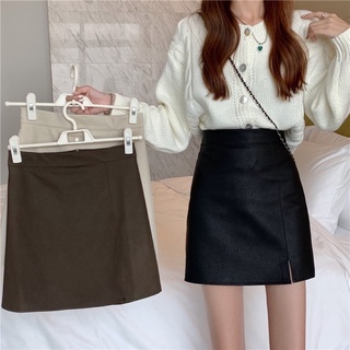 Chân Váy A Nữ vải Da PU