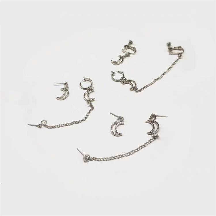 Khuyên tai nữ hình mặt trăng rỗng thời trang cá tính 2277