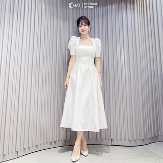 Đầm Nữ 𝐂𝐂𝐇𝐀𝐓 Bổ Cúp Dáng Xòe Chất Tuytsi Cao Cấp Phong Cách Trẻ Trung 12VNS2057XT