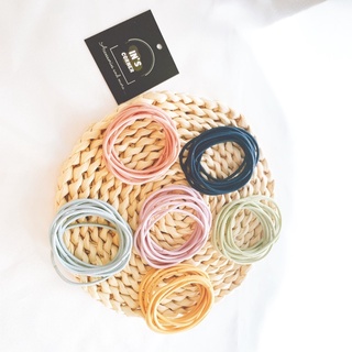 Dây cột tóc nhiều màu pastel (Set 10 sợi)
