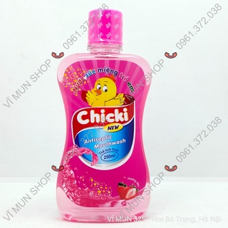 Nước súc miệng trẻ em Chicki chai 250ml