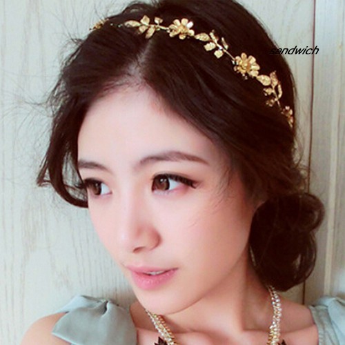 Băng Đô Cài Tóc Co Giãn Hình Hoa Lá Phong Cách Baroque Thanh Lịch Cho Nữ