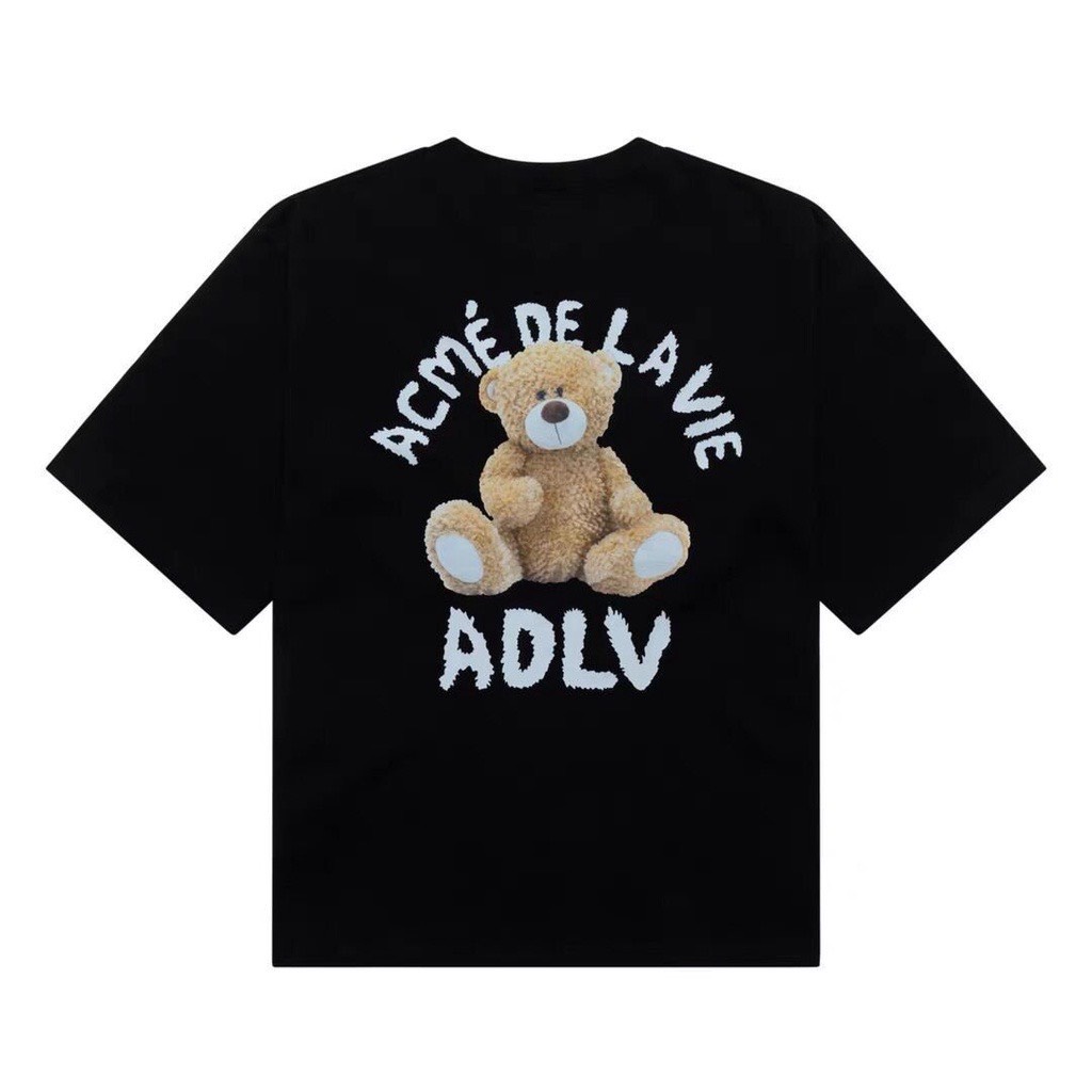 Áo Phông ADLV In Hình Gấu Teddy Bear Gấu Tay lỡ , Áo Thun ADLV Form Rộng Chất Phông Khô Thoáng Mát