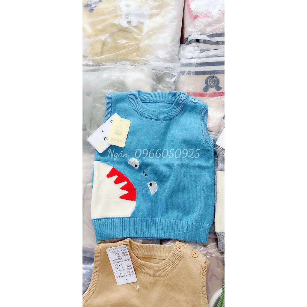 Áo Len Ghile Hình Khủng Long Bé Trai size 66-90(5-14kg)