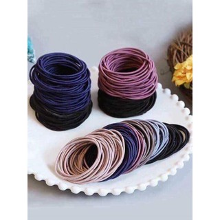 Bộ 100 sợi thun cột tóc Hàn Quốc , dây cột tóc cho chị em