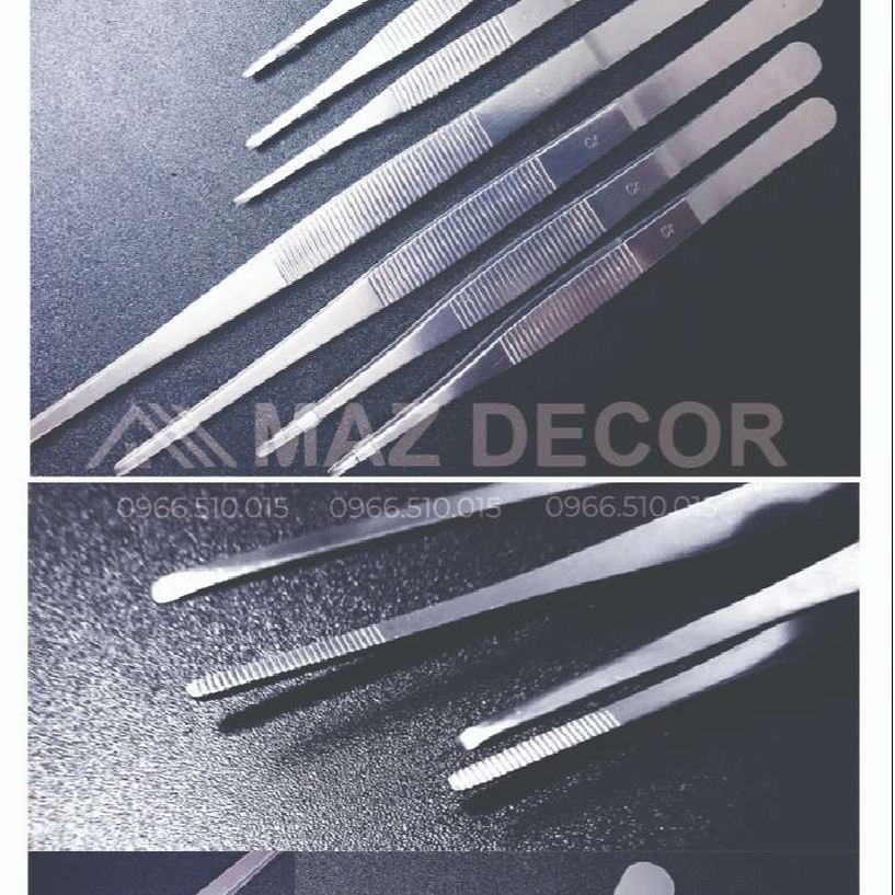 Giá kho sỉ Nhíp gắp đồ pha chế inox cocktail quầy bar decor inox dài các cỡ đa năng đầu nhỏ