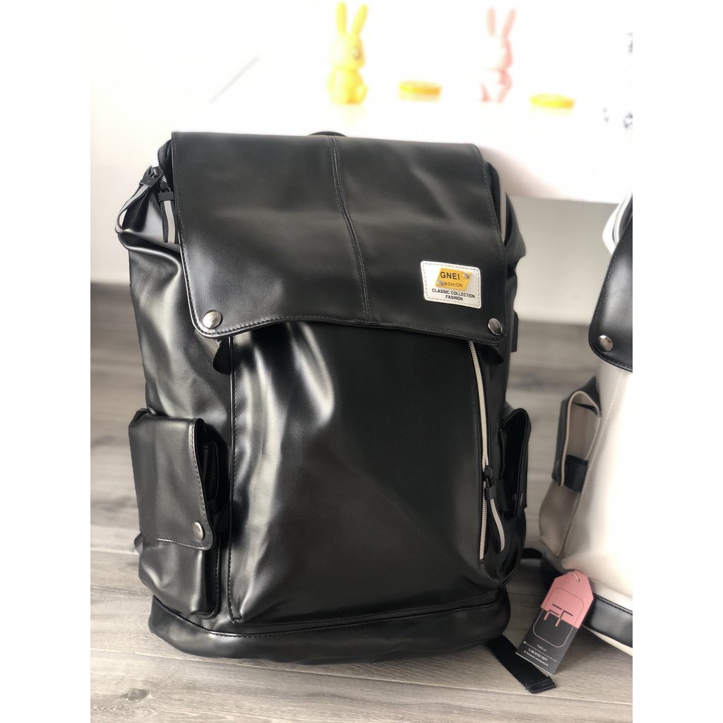 Balo da công sở, học sinh chất da PU dày, xịn, cặp nam, nữ Gnei sang chảnh hàng Quảng Châu FT43