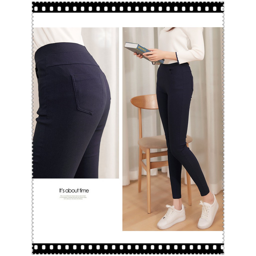 Quần legging giả quần jean( 4 túi) đen,xanh