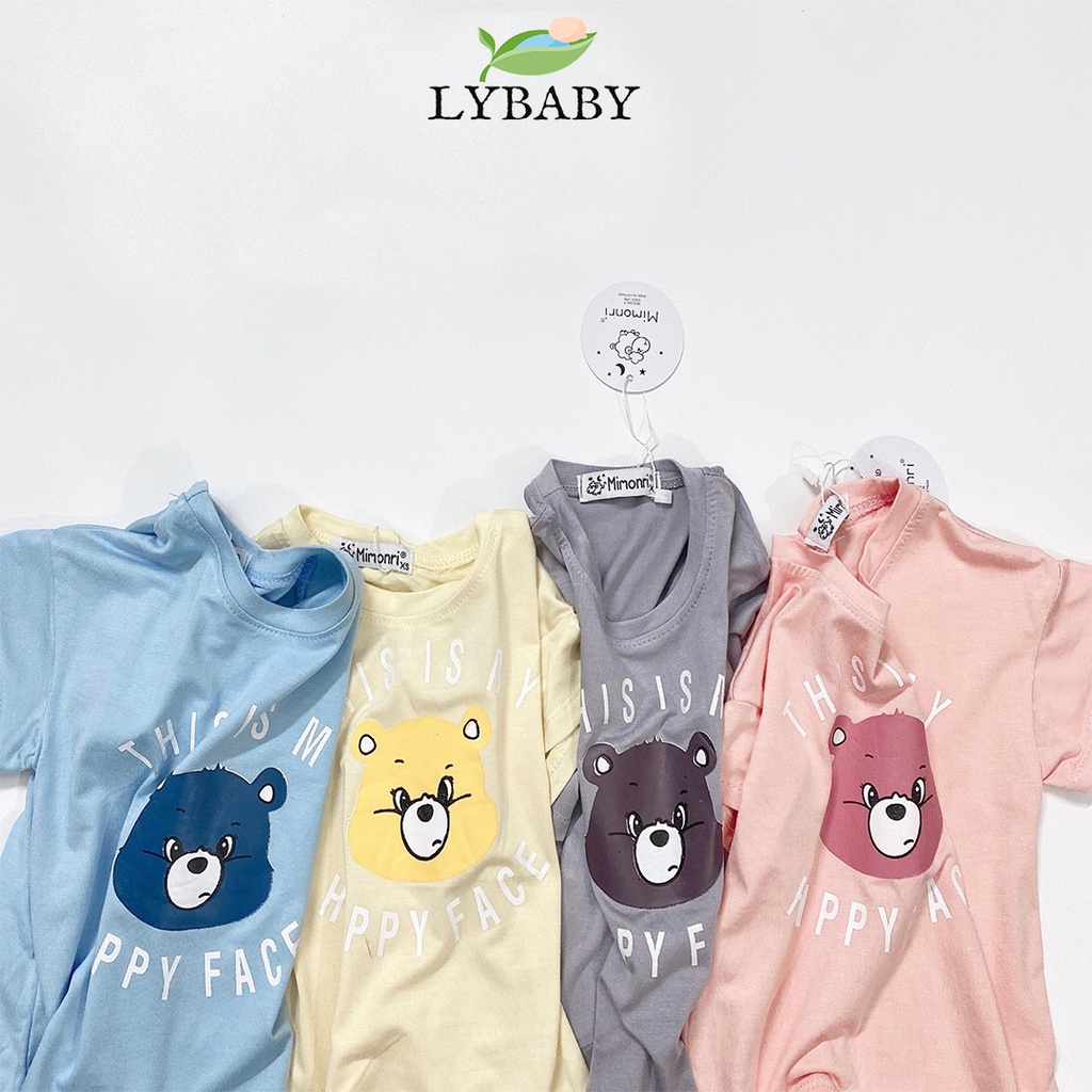Bộ Cộc Tay Cho Bé Trai Bé Gái Chất Thun Lạnh LYBABY Họa Tiết Động Vật Cho Bé (Size 6-18kg) BCT01