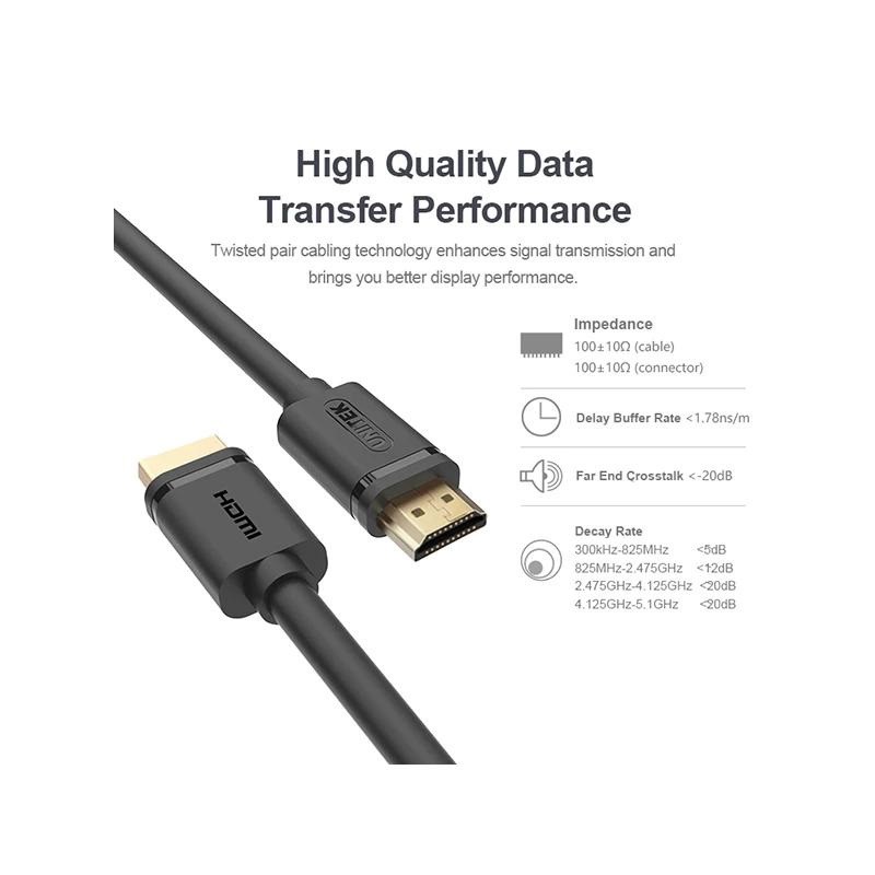 Cáp HDMI Unitek Y-C142M dài 10m hỗ trợ chất lượng 4K UltraHD và âm thanh 7.1 - bảo hành 12 tháng (Đen)