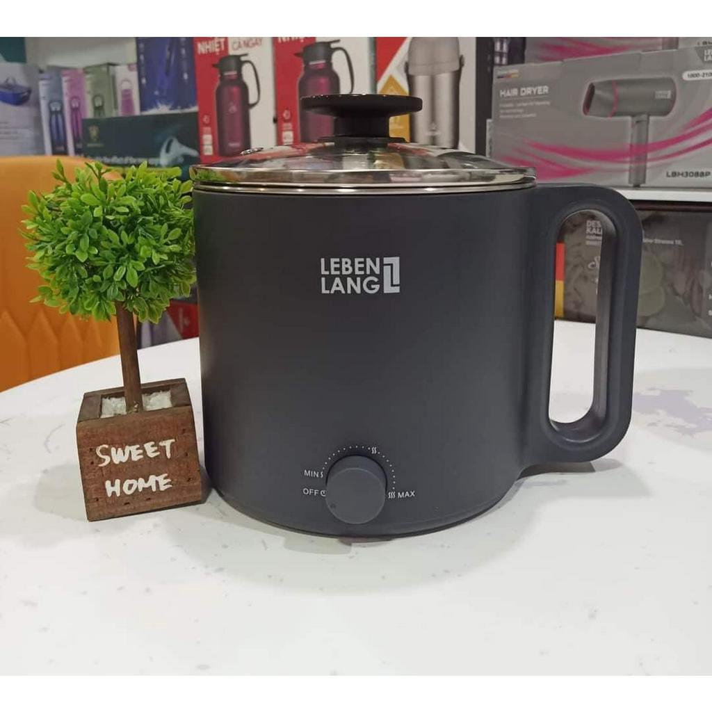 Nồi lẩu điện mini đa năng chống dính Lebenlang LBEC0808 1500ml, bảo hành 2 năm - hàng chính hãng