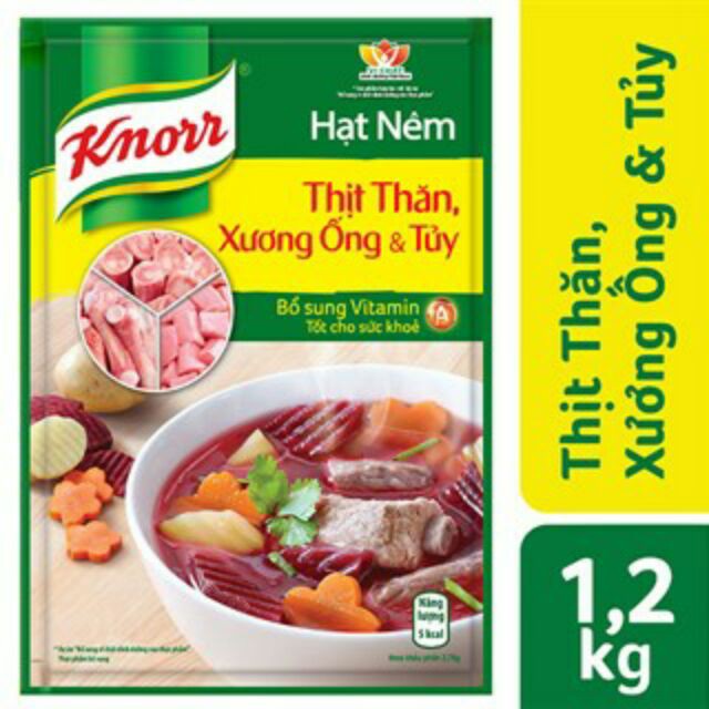 Hạt nêm Knorr Thịt thăn, xương ống và tuỷ gói 1.2kg