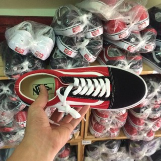 ( có video ) Giày thể thao old skool đen đỏ