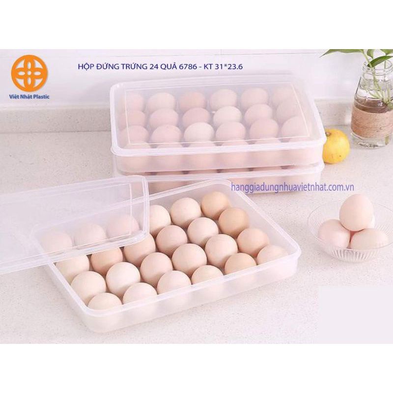 KHAY ĐỰNG TRỨNG 24 Ô KÈM NẮP ĐẬY VIỆT NHẬT