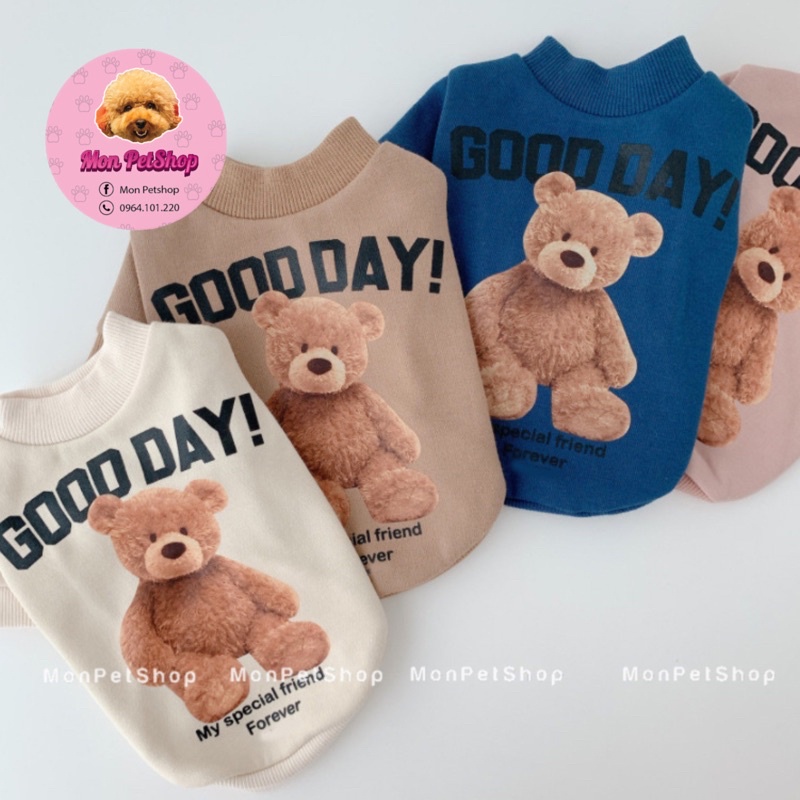 [Có sẵn] Áo nỉ Good Day cho chó mèo Mon Pet