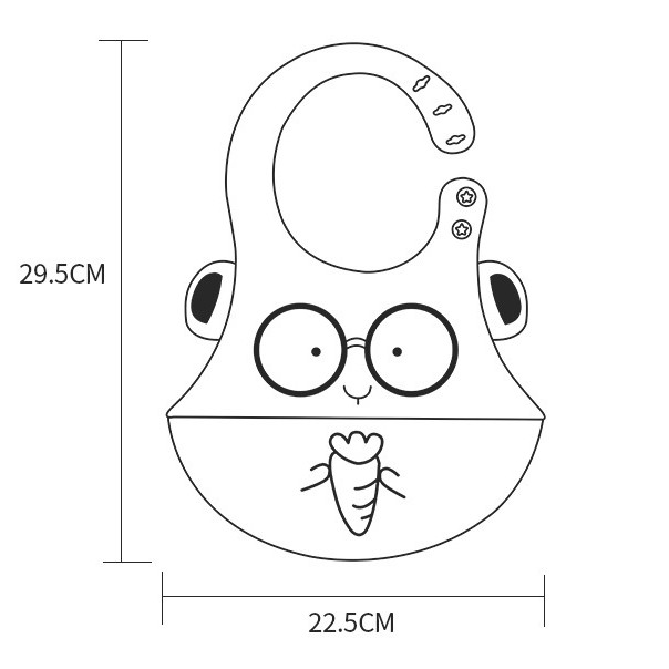 Yếm máng silicon hình thú ngộ nghĩnh cho bé 6 tháng - 6 tuổi