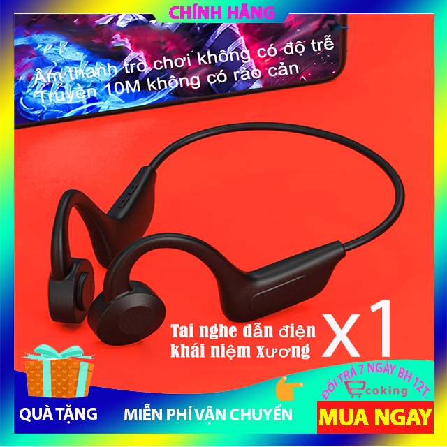 Tai Nghe Không Dây dẫn truyền qua xương Bluetooth X1 ECOKING{TẶNG KÈM TAI NGHE DÂY} âm thanh vòm HIFI có micro nói