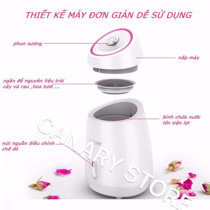 MÁY XÔNG DA MẶT THẢO DƯỢC,HOA QUẢ TƯƠI TỰ ĐỘNG 2 IN 1 MAOER ( Gía tốt )