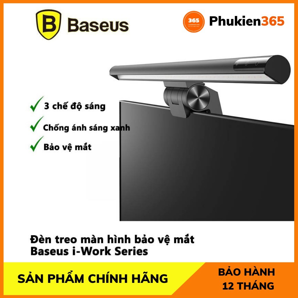 Đèn treo màn hình máy tính Baseus i-Work Bản PRO/YOUTH, Chống Cận,Chống Mỏi Mắt