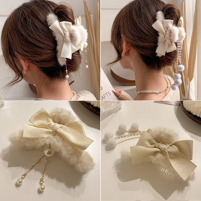 Kẹp Tóc Lông Nhung Hàn Quốc Dễ Thương Thời Trang Thu Đông