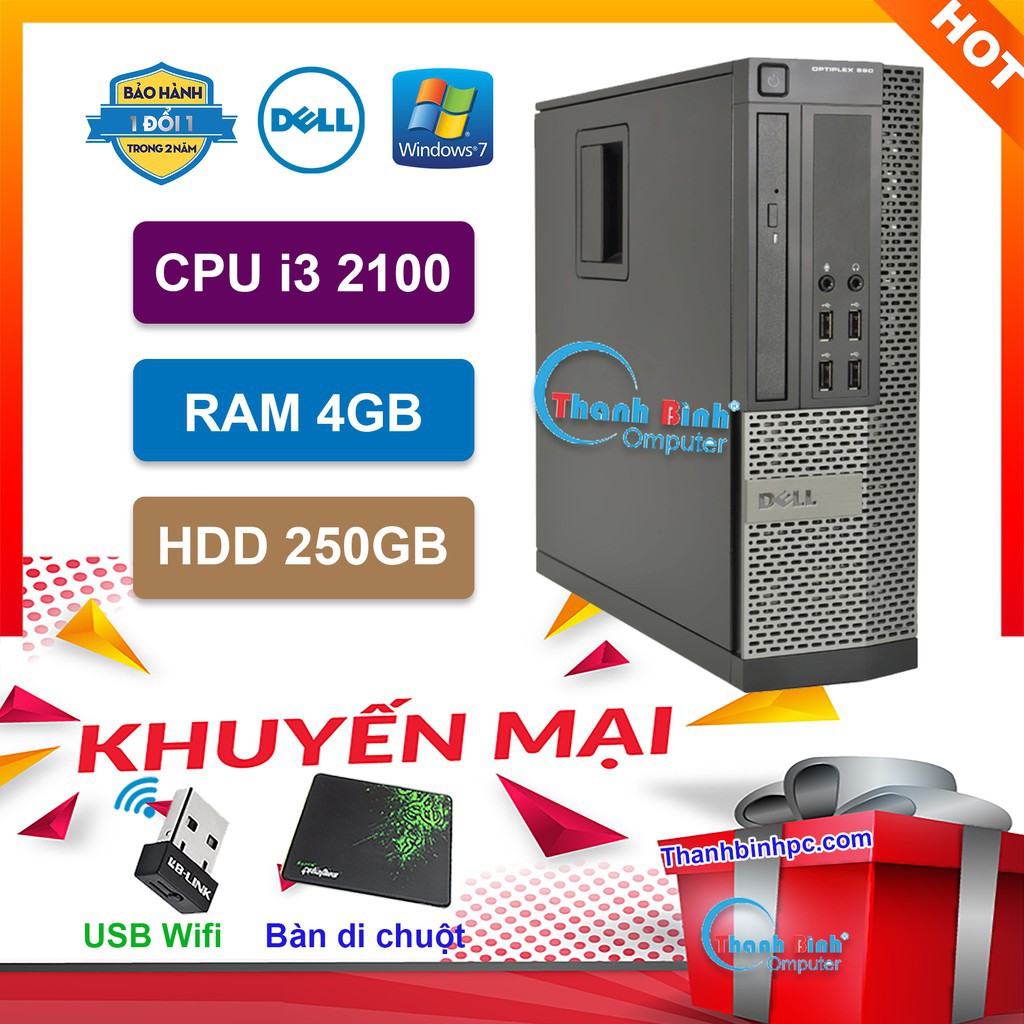 PC Văn Phòng Giá Rẻ ☀️ThanhBinhPC☀️ Máy Tính Văn Phòng Giá Rẻ | Dell Optiplex 790/990 ( I3 2100/4G/250G) - Bảo Hành 12T. | WebRaoVat - webraovat.net.vn