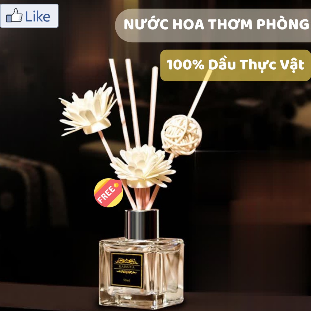 Tinh dầu thơm phòng , lọ tinh dầu khuếch tán thơm phòng lọ thủy tinh cao cấp kèm que gỗ TIME HOME