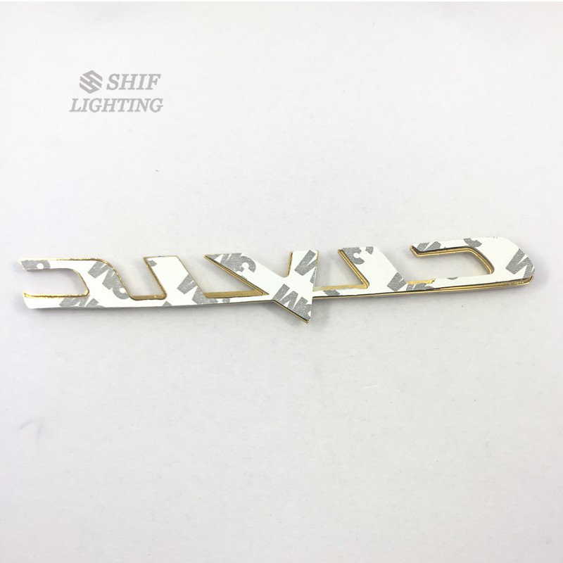 Miếng dán logo mạ vàng độc đáo trang trí xe hơi Honda Civic