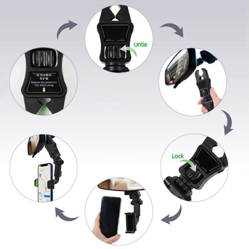 Giá đỡ điện thoại gắn gương chiếu hậu xe ô tô | BigBuy360 - bigbuy360.vn