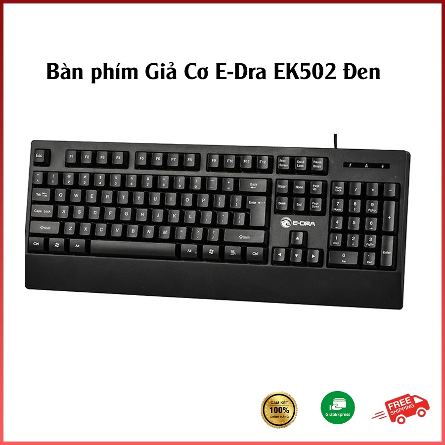 Bàn Phím Gaming Keyboard PC Giả Cơ E-Dra EK502 Đen Hàng Chính Hãng Kim Trung Computer