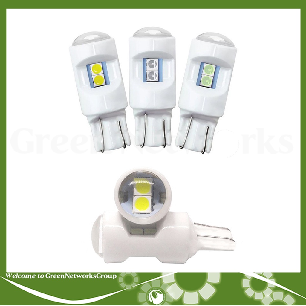 Đèn xi nhan LED T10 đúc sứ - xi nhan demi cho xe máy T10 6 Led DC 12V Greennetworks