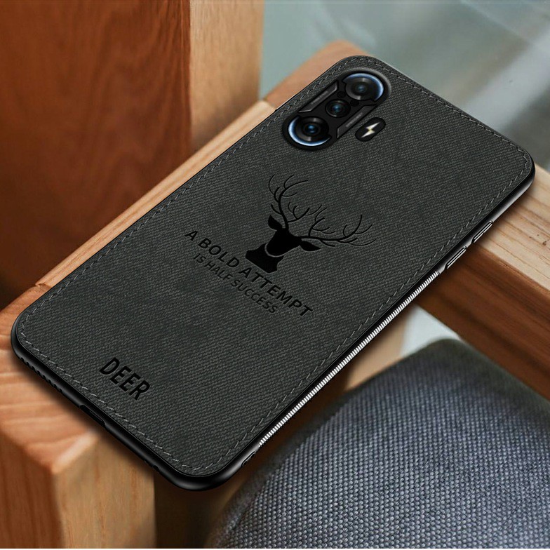 Ốp lưng Redmi K40 Gaming / Poco F3 GT / K50 Gaming / K50 Ultra / K50 / K60 vải đầu hươu nai thời trang cao cấp