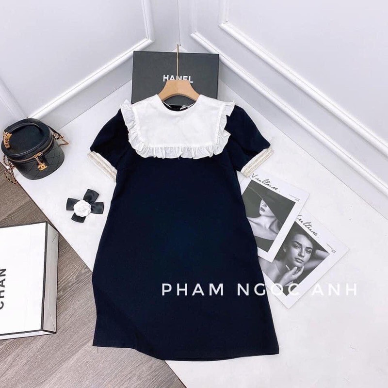 [Mã SKAMA06 giảm 8% tối đa 50K đơn 250K] Váy cồ trắng phối tay ngọc | BigBuy360 - bigbuy360.vn