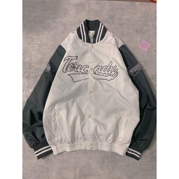 Áo khoác Bomber dù Jacket Ulzzang chữ Toricndy nam nữ form rộng