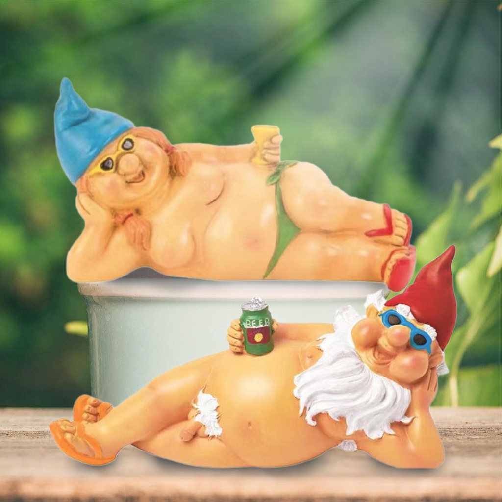 Mô Hình Chú Lùn Nghịch Ngợm Vui Nhộn Trang Trí Sân Vườn
