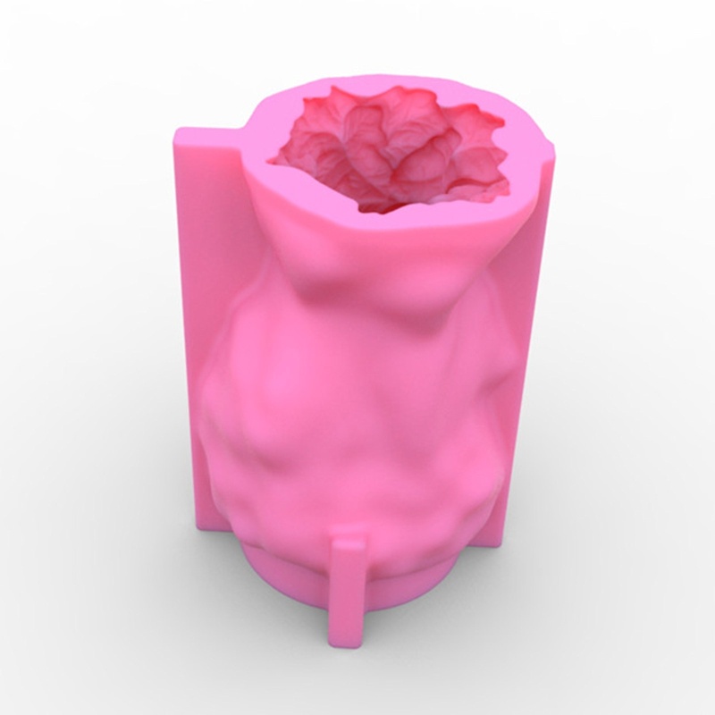 Khuôn silicone đổ resin UV xi măng hình đầu cô gái làm chậu hoa lọ đựng bút giá đỡ nến trang trí nội thất thủ công DIY