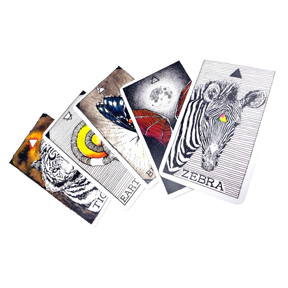 Bộ 63 thẻ bài tarot in hình động vật bằng tiếng Anh