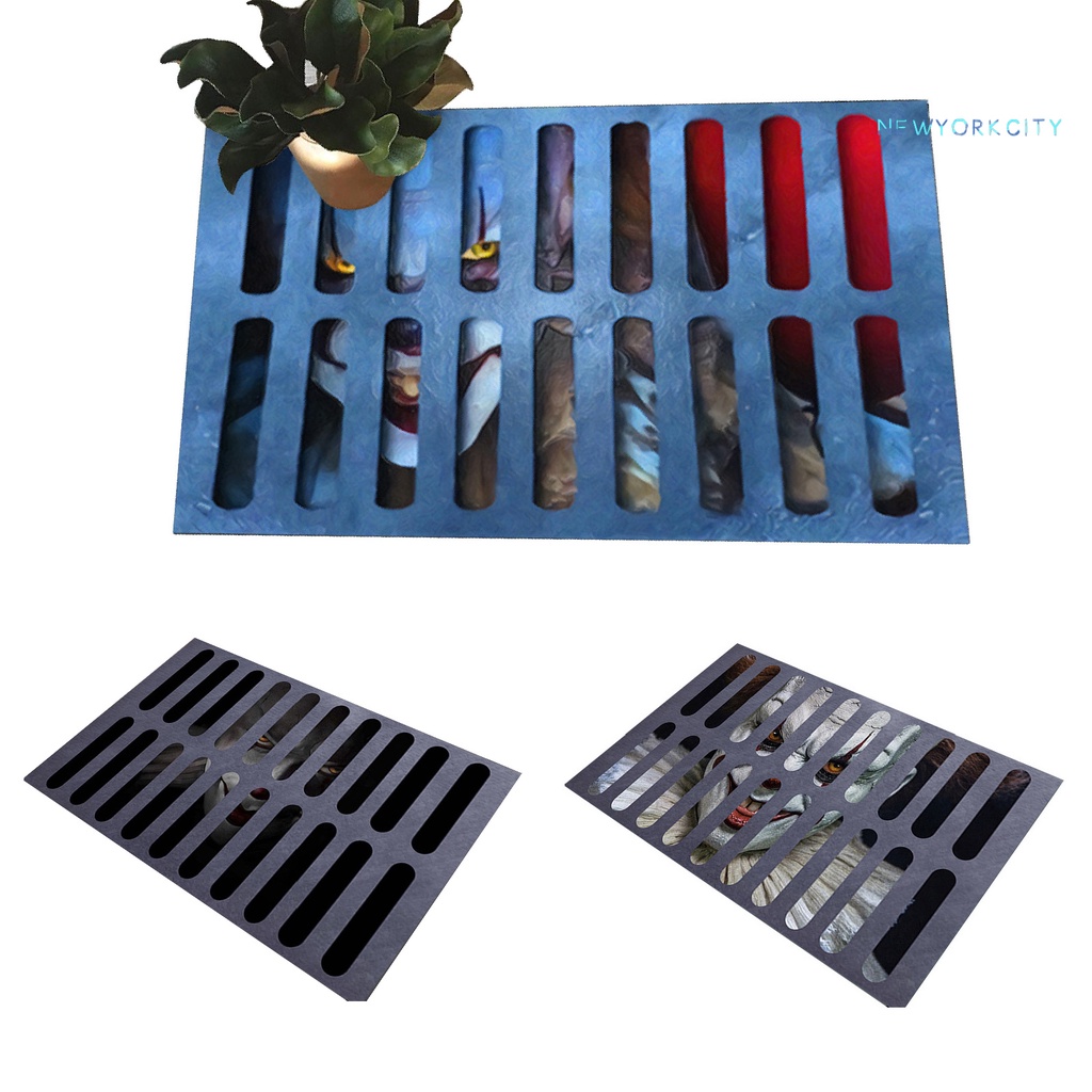 Thảm Chùi Chân Polyester Chống Trượt Thấm Hút Mạnh Họa Tiết Chú Hề Dùng Hàng Ngày