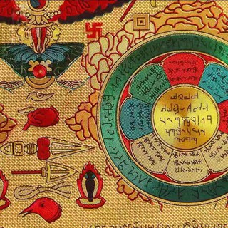 TẤM DÁN VĂN THÙ CỬU CUNG BÁT QUÁI PHÙ