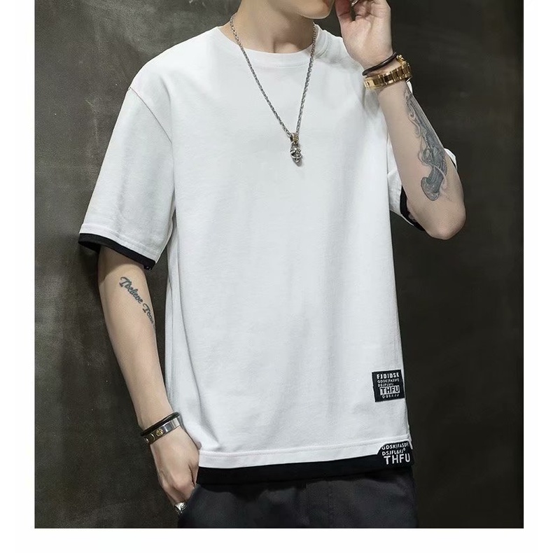Áo Thun cotton Ngắn Tay Form Rộng Thời Trang Mùa Hè Cho Nam