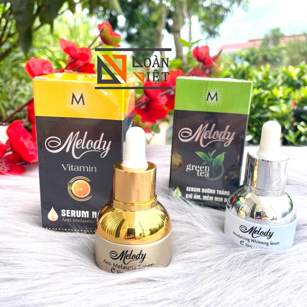 SERUM MELODY 35ml - Giảm Thâm nám, Trắng da, Mềm mịn và Tái tạo da, Cải thiện lão hoá. Hàng Công ty chính hãng