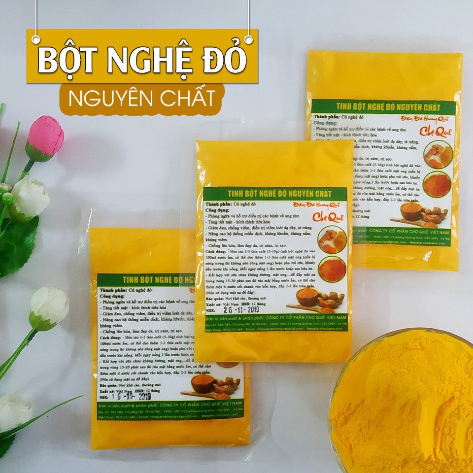 Bột Tạo Màu Vàng Đậm Cho Mứt Dừa (Tinh Bột Nghệ Đỏ)